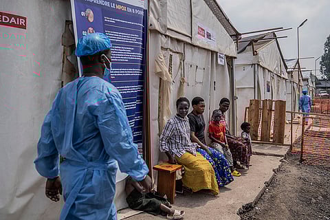 Mpox outbreak: Children wait for a treatment at a clinic in eastern Congo